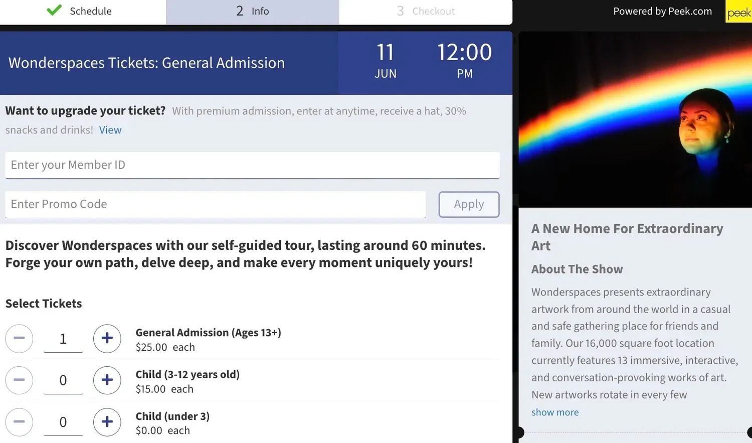 Screenshot showing member benefits applied at checkout